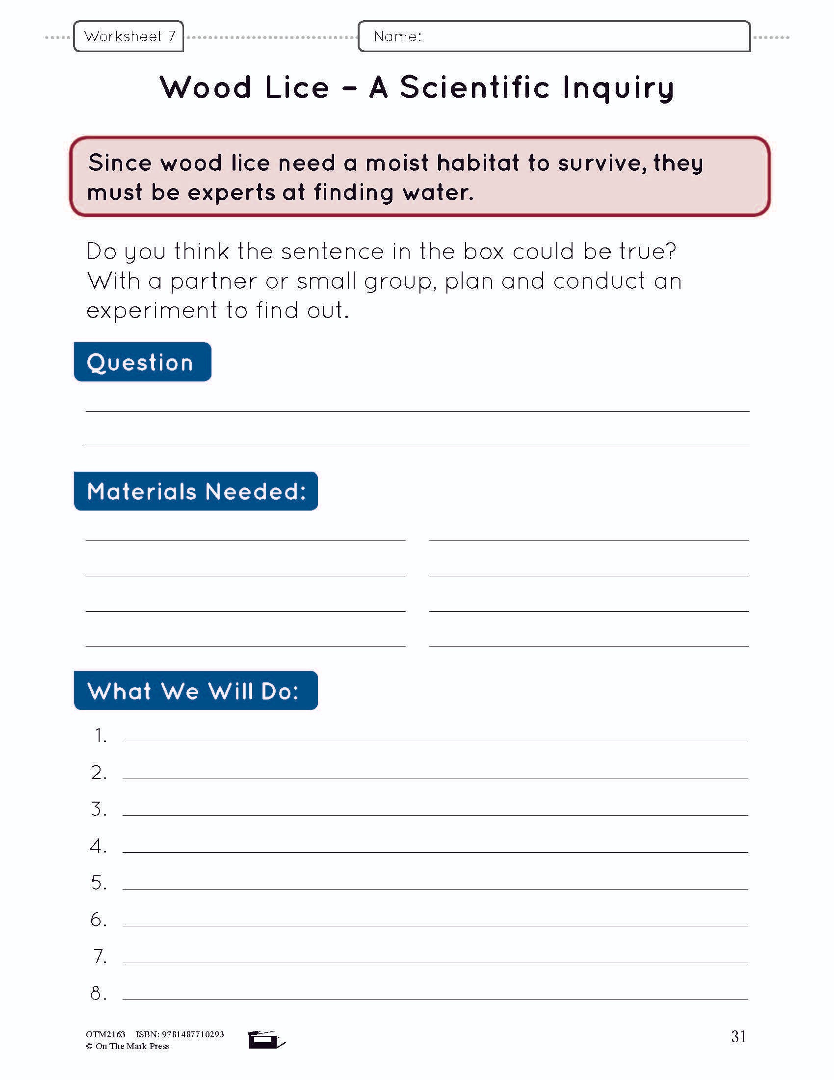 A Habitat Creation - creating a woodland terrarium lesson and worksheets Grade 4