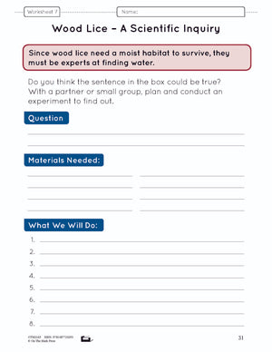 A Habitat Creation - creating a woodland terrarium lesson and worksheets Grade 4