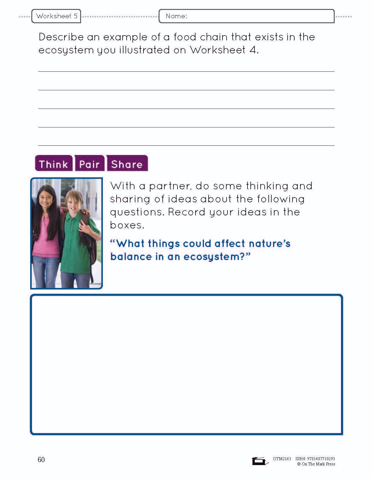 Balance in the Natural World Lesson Plan and Student Worksheets Grade 4