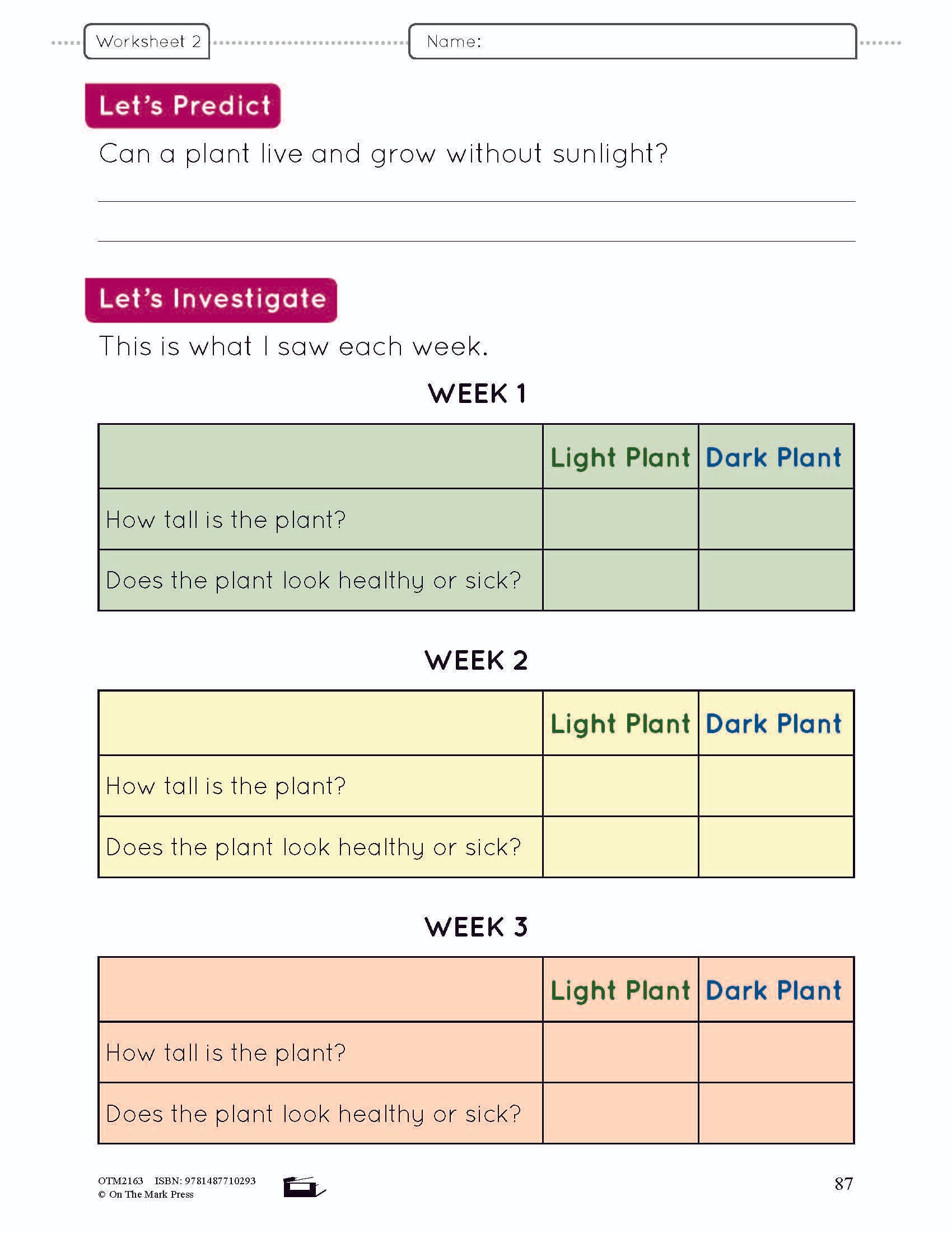 What do Plants Need? Grade 4 (eLesson Plan)