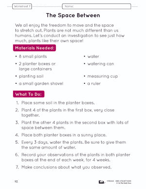 What do Plants Need? Grade 4 (eLesson Plan)