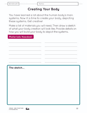 Body Systems Lesson & Worksheets e-Lesson Plan Grade 5