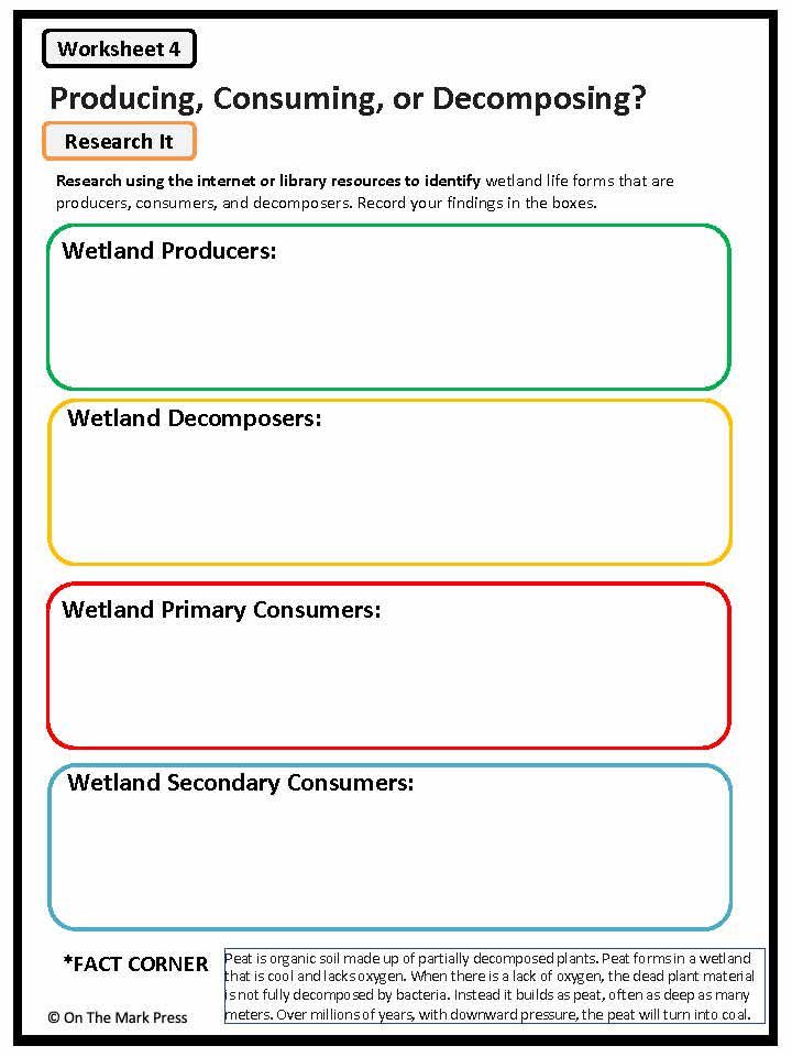 Survival in the Wetlands e-Lesson Plan Grade 5