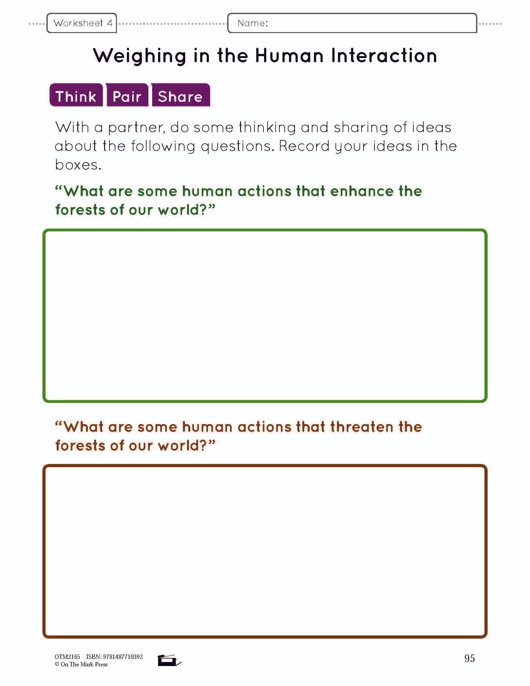 A Forest of Trees Lesson Plan and Worksheets Grade 6