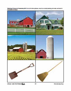 Farmyard Friends - 5 Vocabulary Activities Prek-K