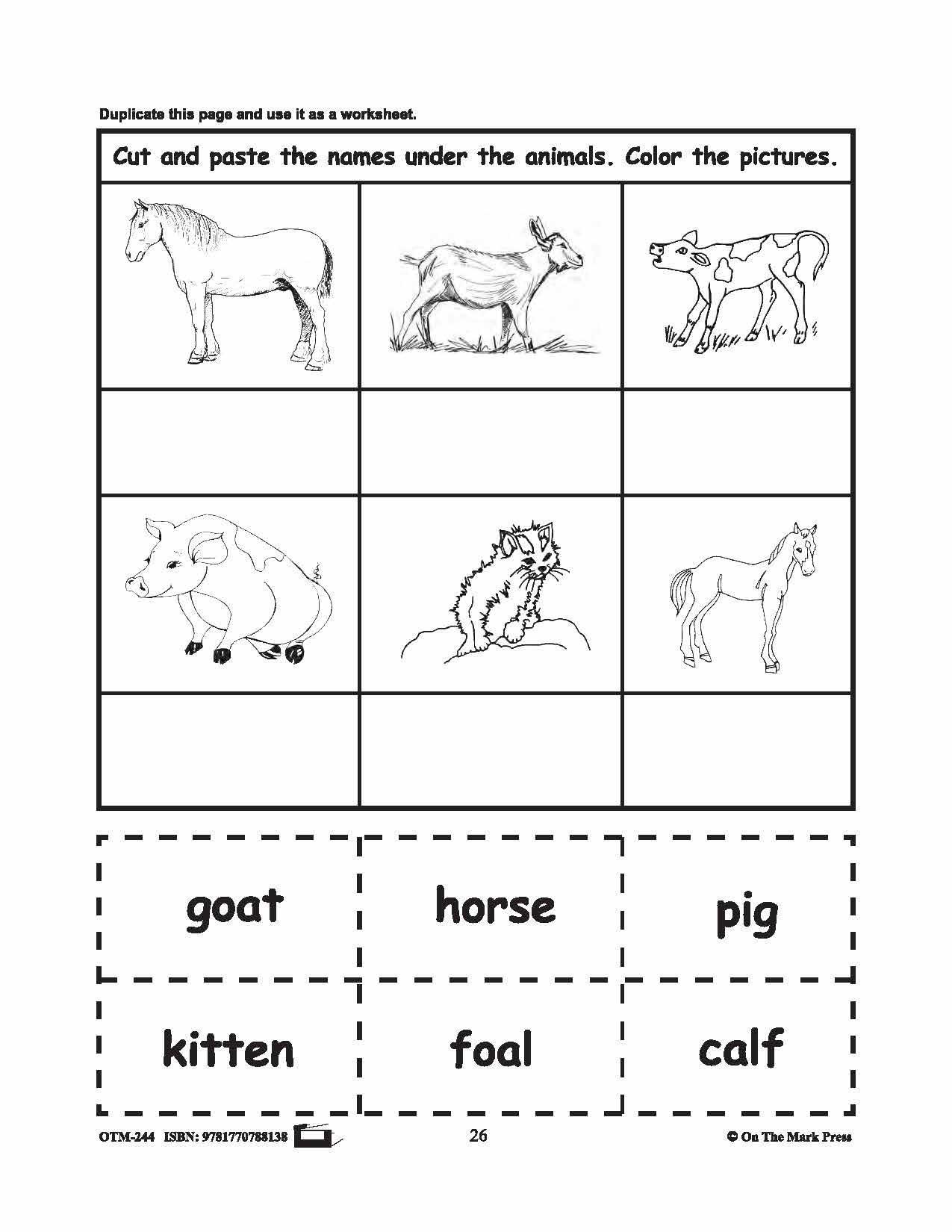 Farmyard Friends - 5 Vocabulary Activities Prek-K