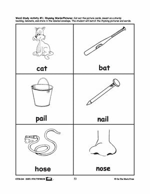 Farmyard Friends - 5 Word Study Activities Prek-K