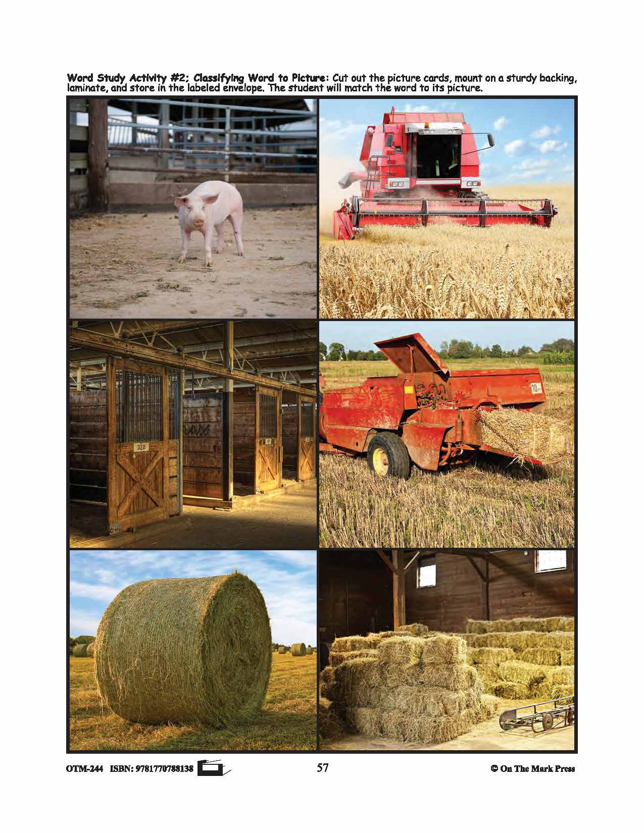 Farmyard Friends - 5 Word Study Activities Prek-K