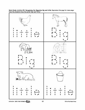 Farmyard Friends - 5 Word Study Activities Prek-K