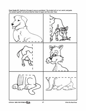 Farmyard Friends - Phonics & Puzzle Activities Prek-K