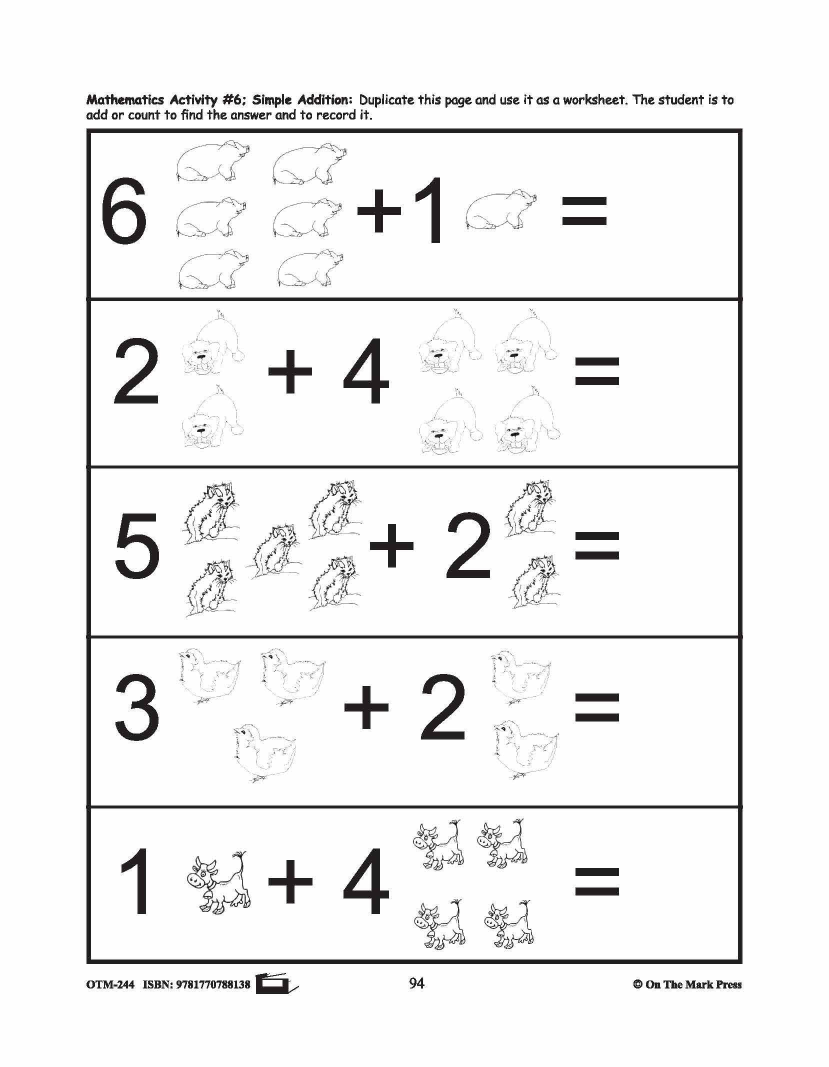 Farmyard Friends - Math Activities Prek-K
