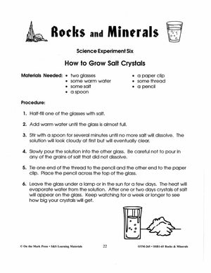 Rocks & Minerals - 9 Science Experiments Grades 4-6