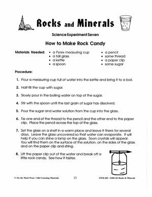 Rocks & Minerals - 9 Science Experiments Grades 4-6