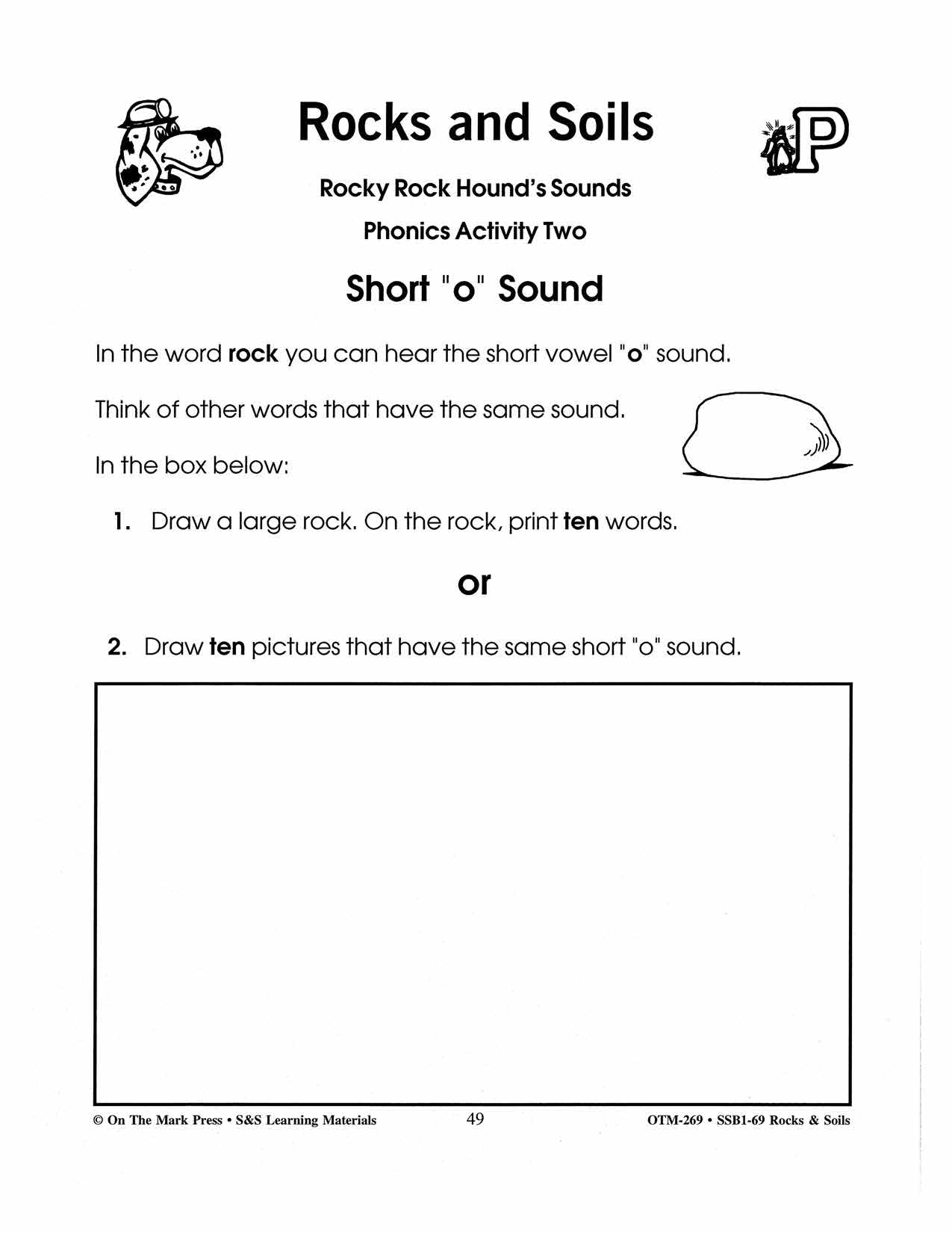 Rocks & Soils Phonics Activities Gr. 2-3