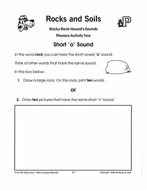 Rocks & Soils Phonics Activities Gr. 2-3