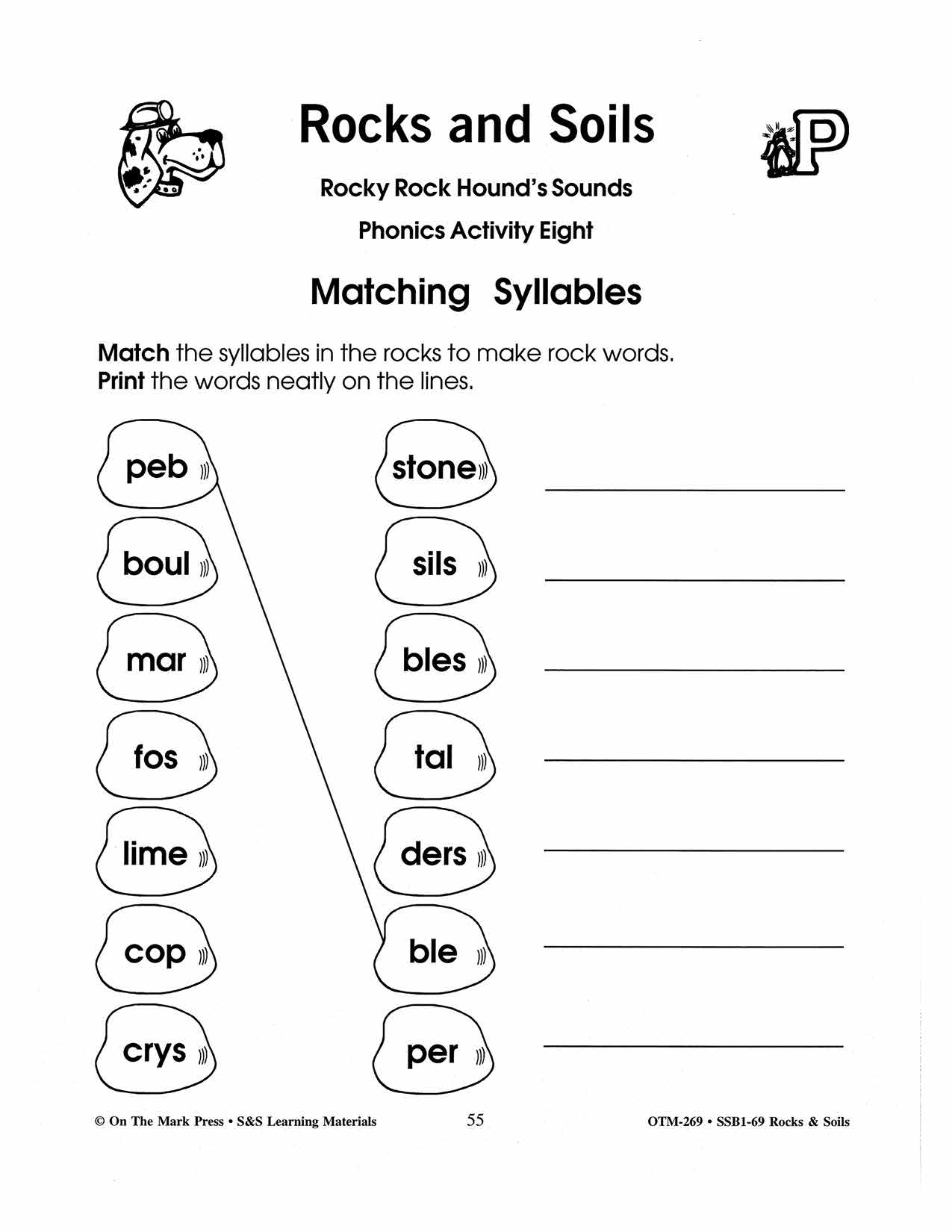 Rocks & Soils Phonics Activities Gr. 2-3