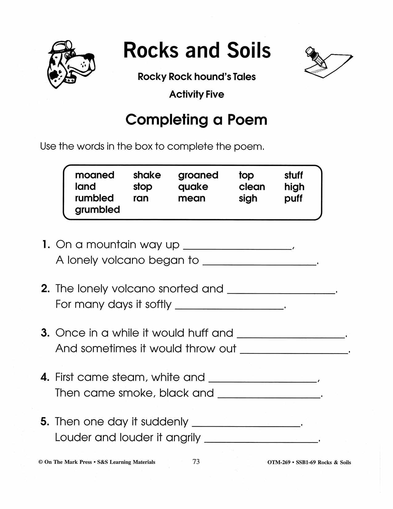 Rocks & Soils Creative Writing Activities Gr. 2-3