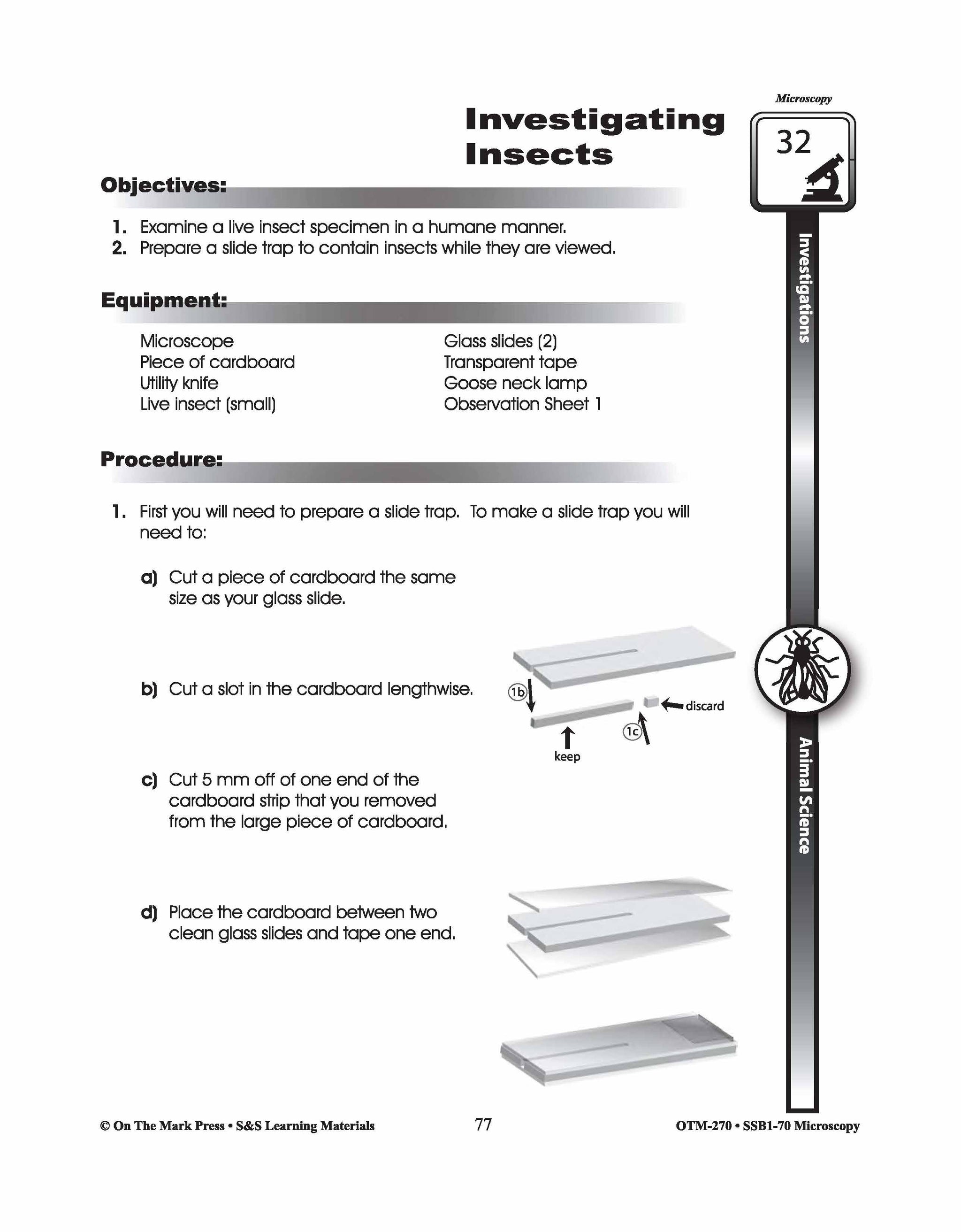 Animal Science Microscopy Investigations Grades 5-8