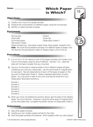 Microscopy Step-by-Step Labs Grade 5+