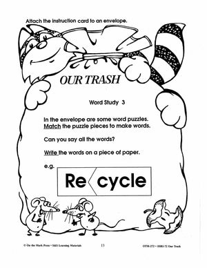 Our Trash Words Study Activities Gr. 2-3