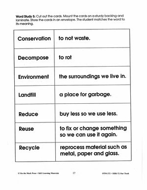 Our Trash Words Study Activities Gr. 2-3