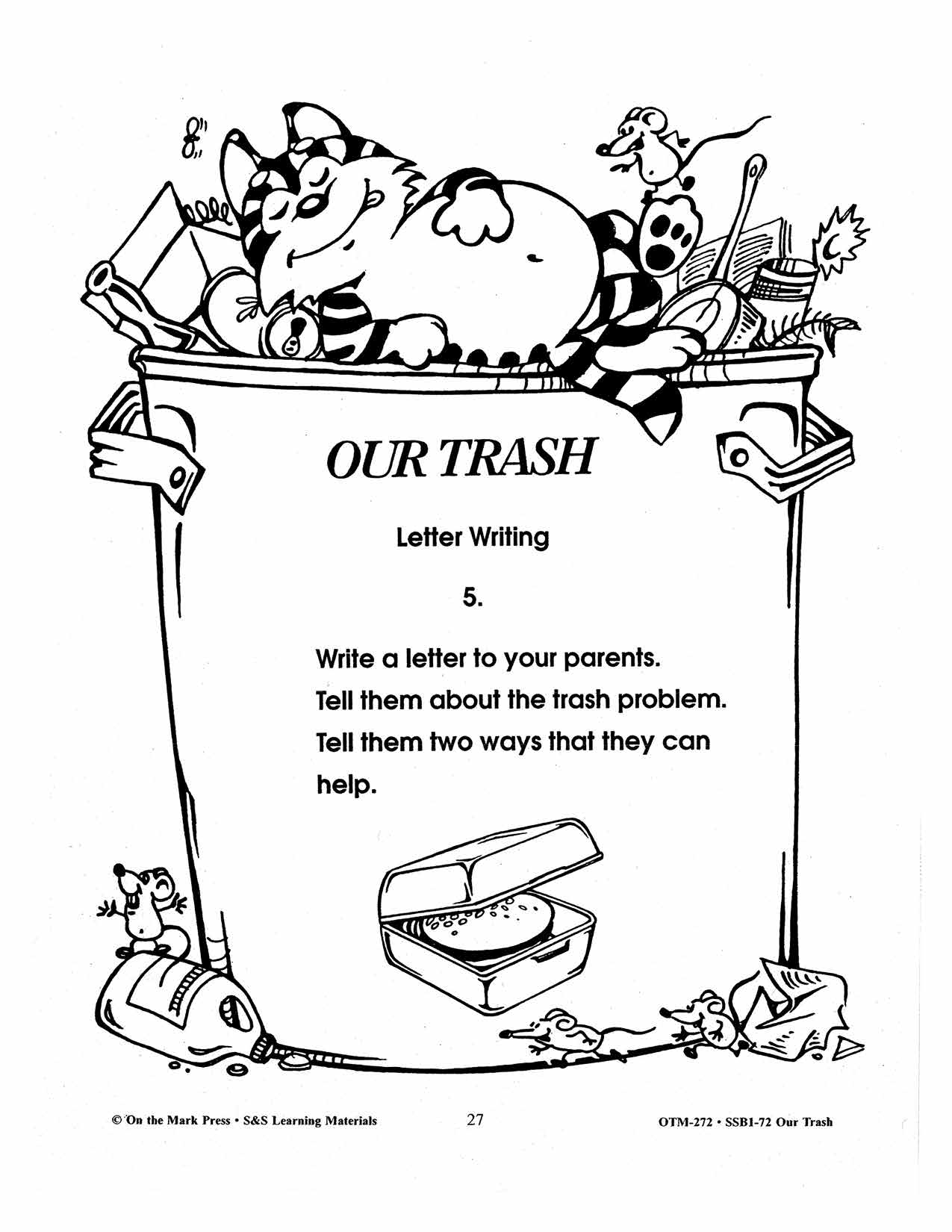 Our Trash Letter Writing Activities Gr. 2-3