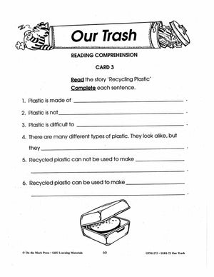 Our Trash 7 Reading Comprehension Activities with Follow-ups Gr. 2-3