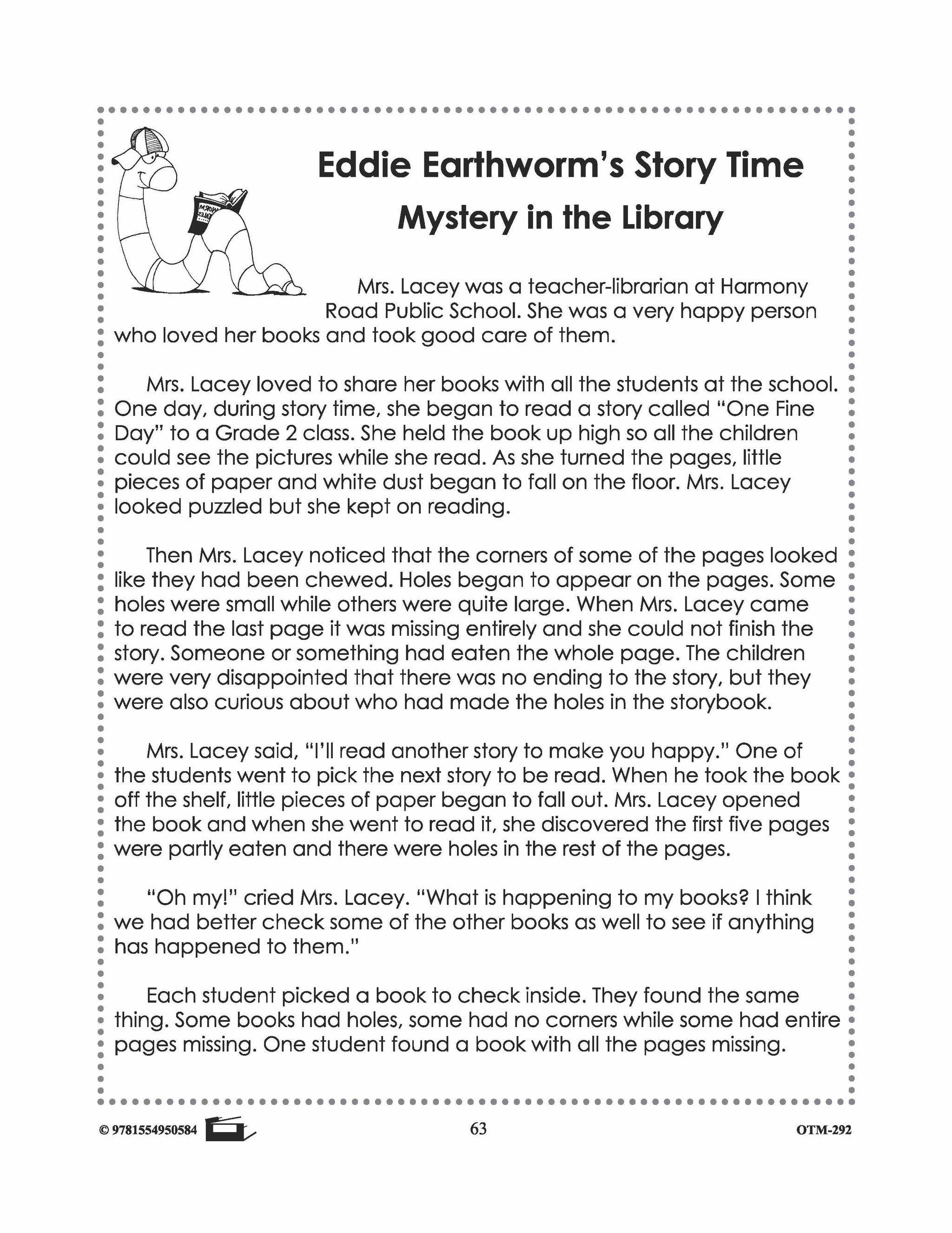 Earthworm Reading Stories & Worksheets! Grades 2-3