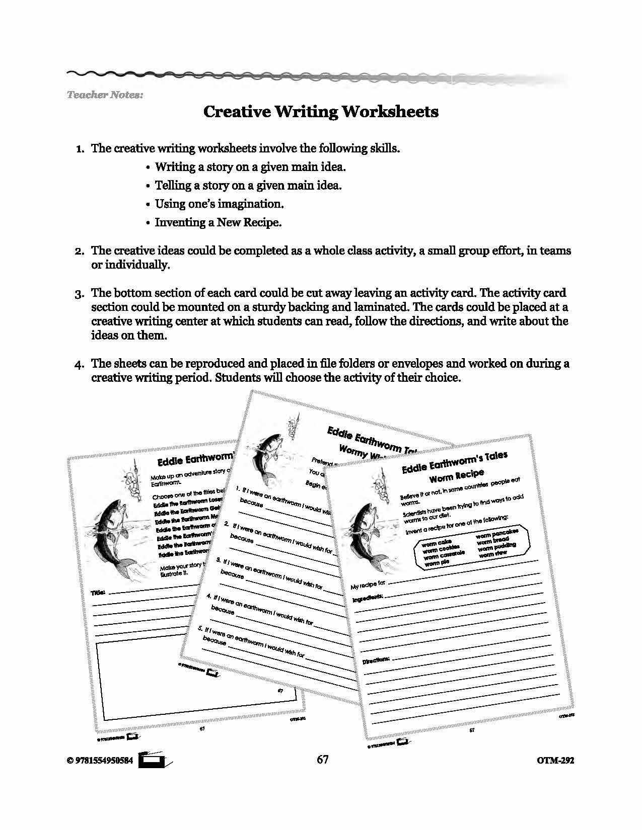 Earthworm Creative Writing Worksheets! Grades 2-3