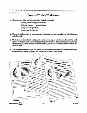 Earthworm Creative Writing Worksheets! Grades 2-3