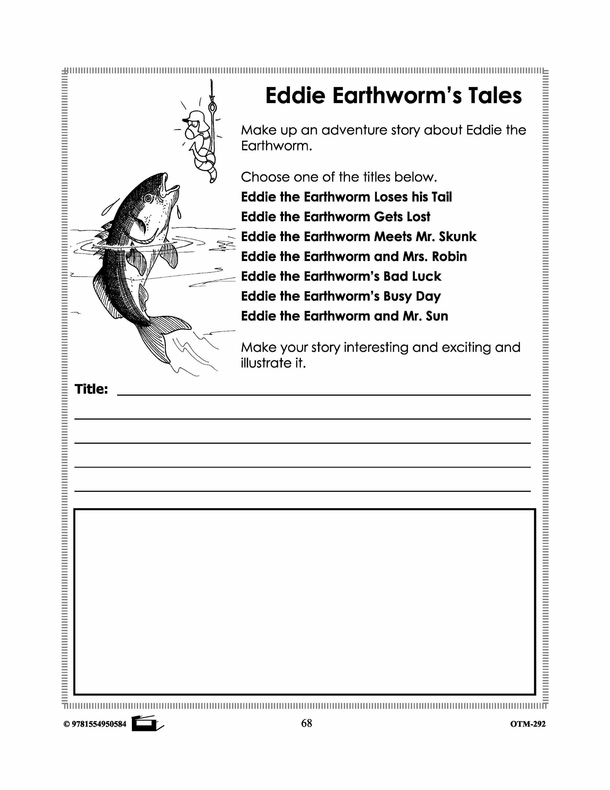Earthworm Creative Writing Worksheets! Grades 2-3