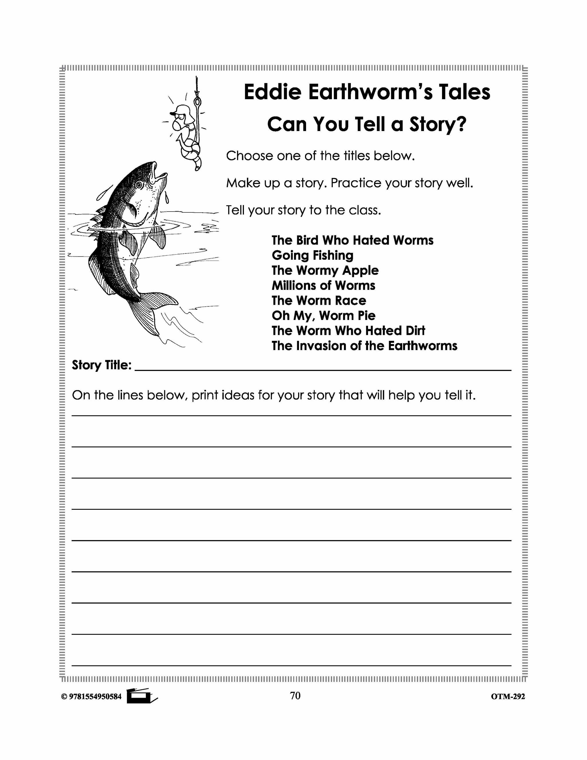 Earthworm Creative Writing Worksheets! Grades 2-3