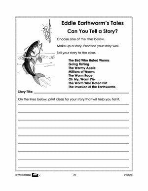 Earthworm Creative Writing Worksheets! Grades 2-3