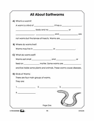 Earthworm Student Booklet! Grades 2-3