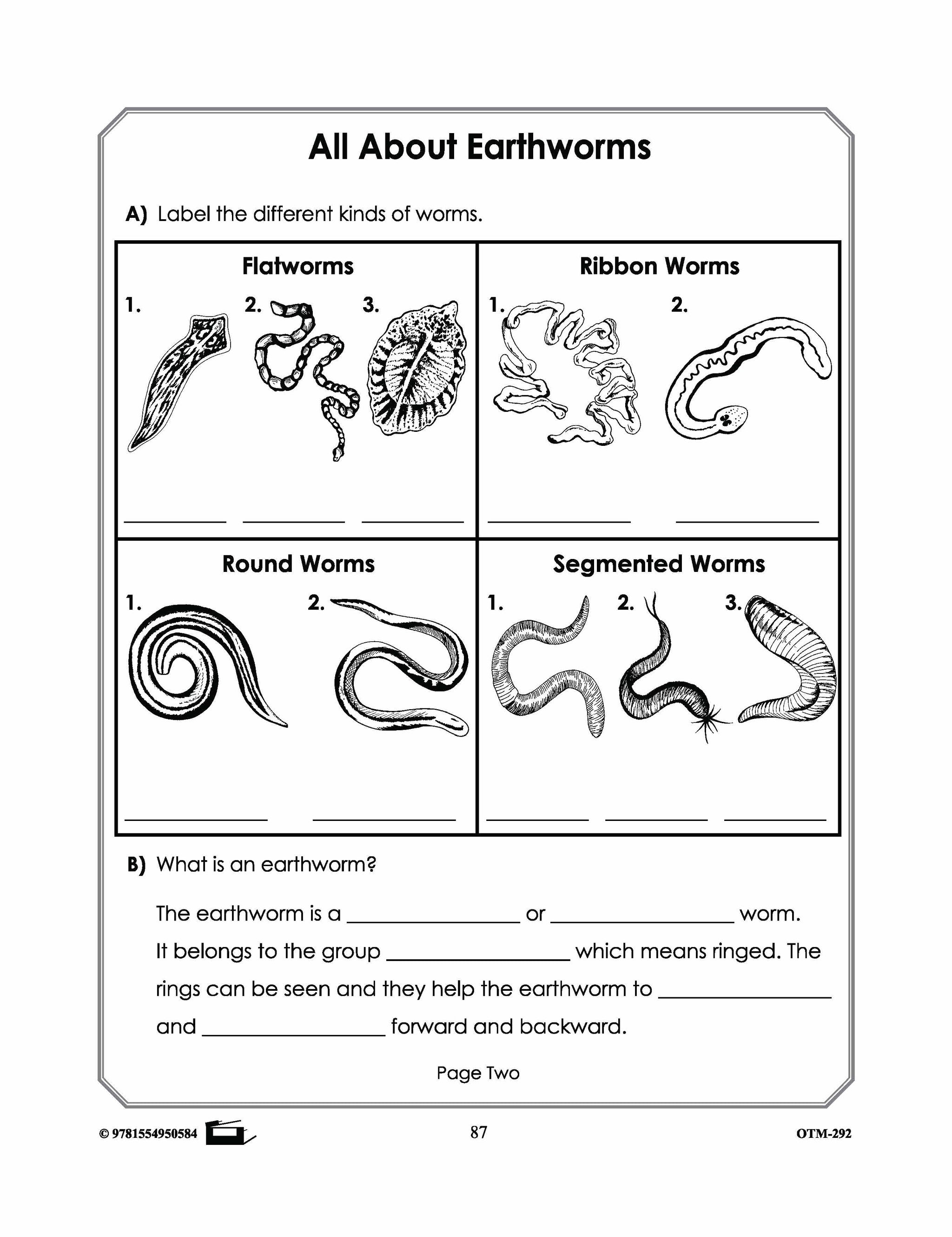 Earthworm Student Booklet! Grades 2-3