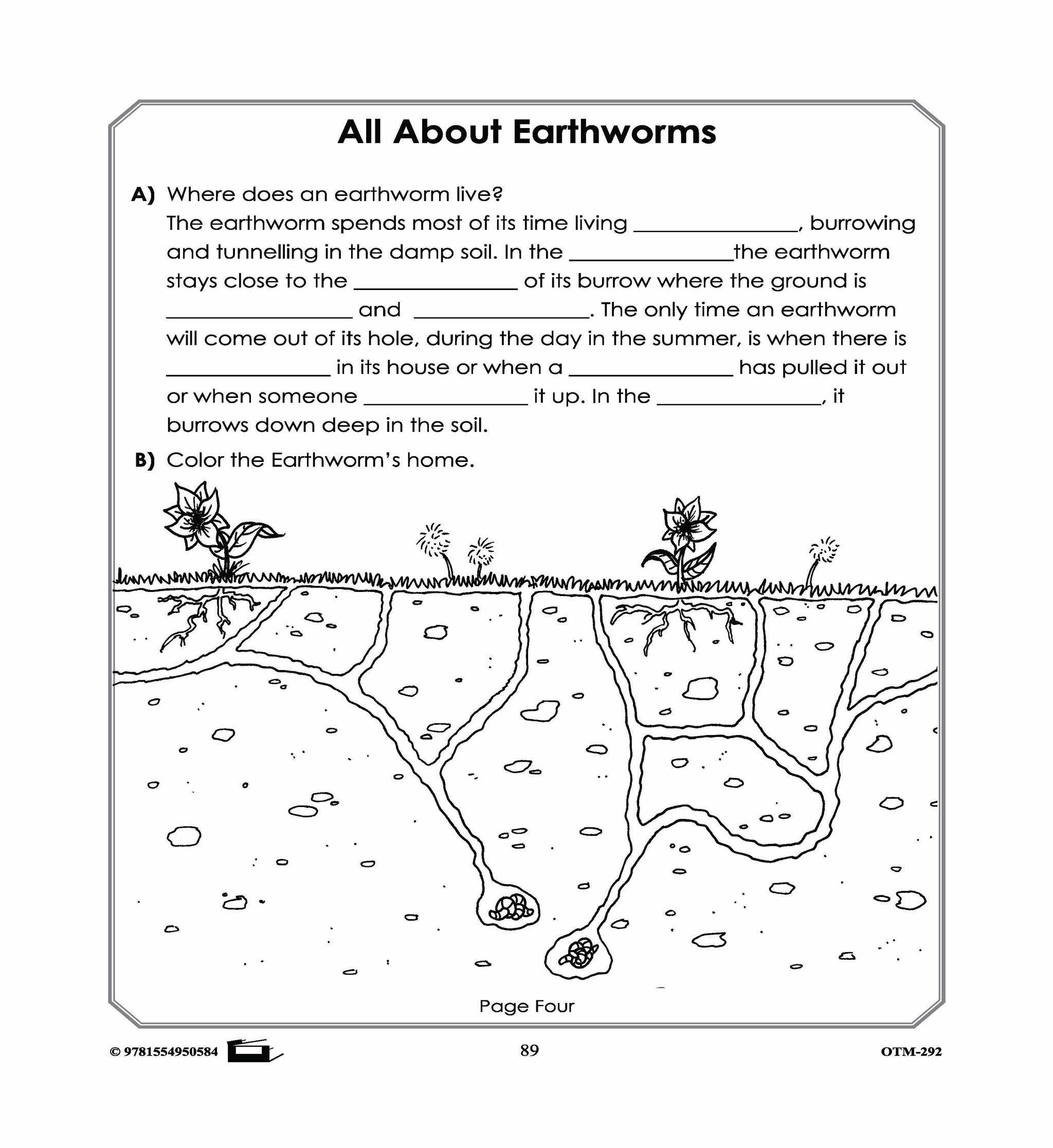 Earthworm Student Booklet! Grades 2-3