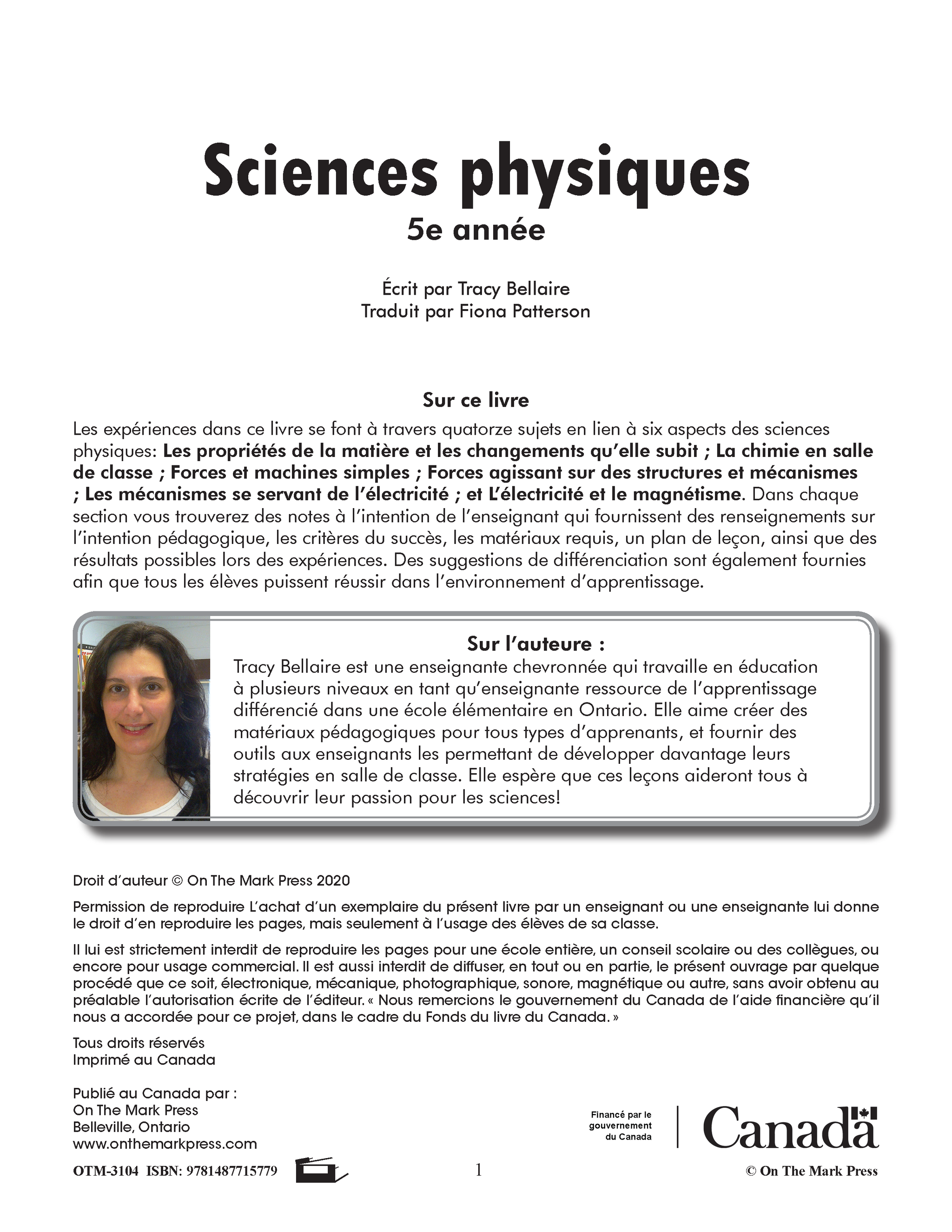 Sciences physiques 5e année