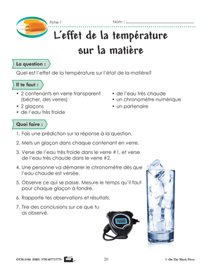 Sciences physiques 5e année