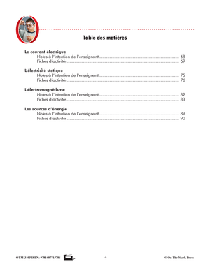 Sciences physiques 6e année