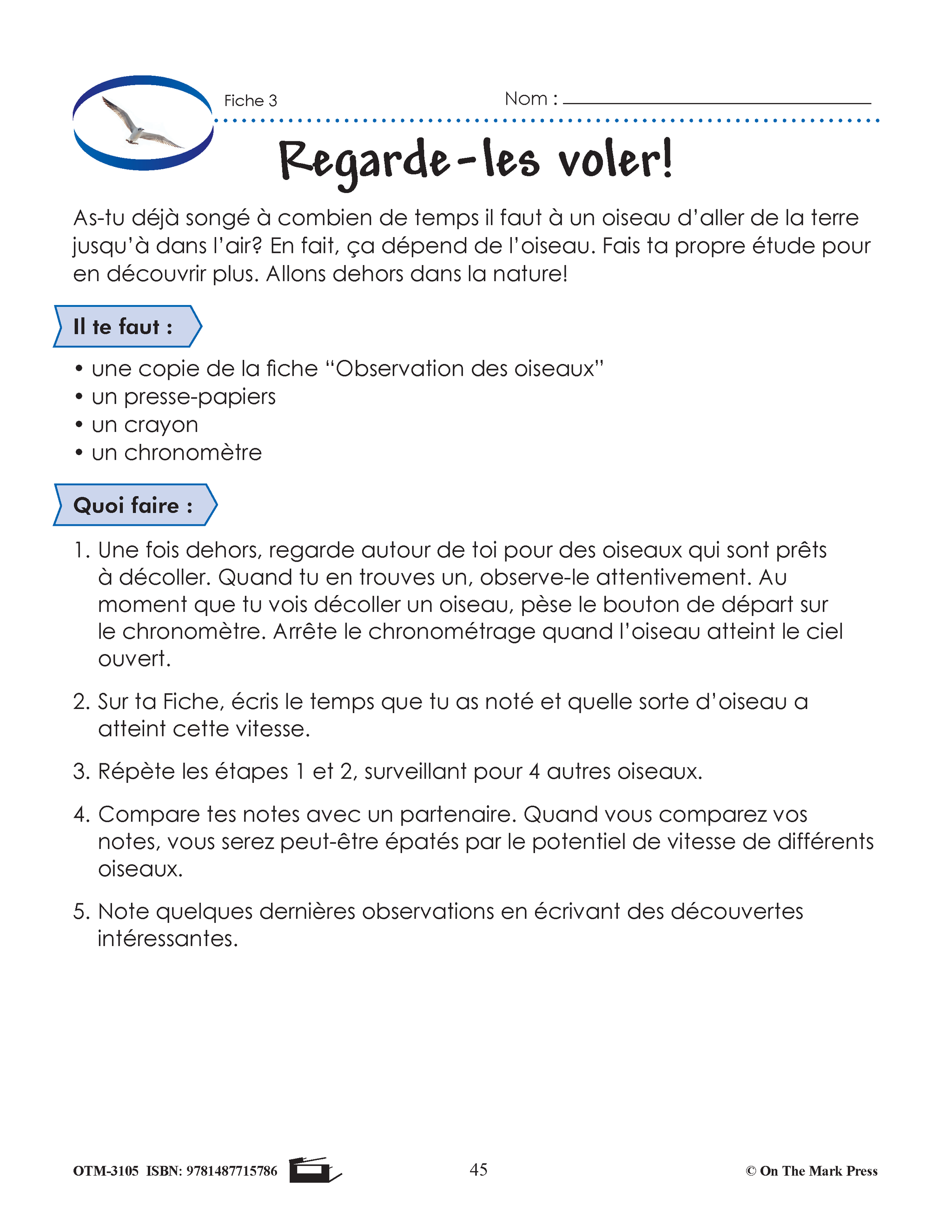 Sciences physiques 6e année