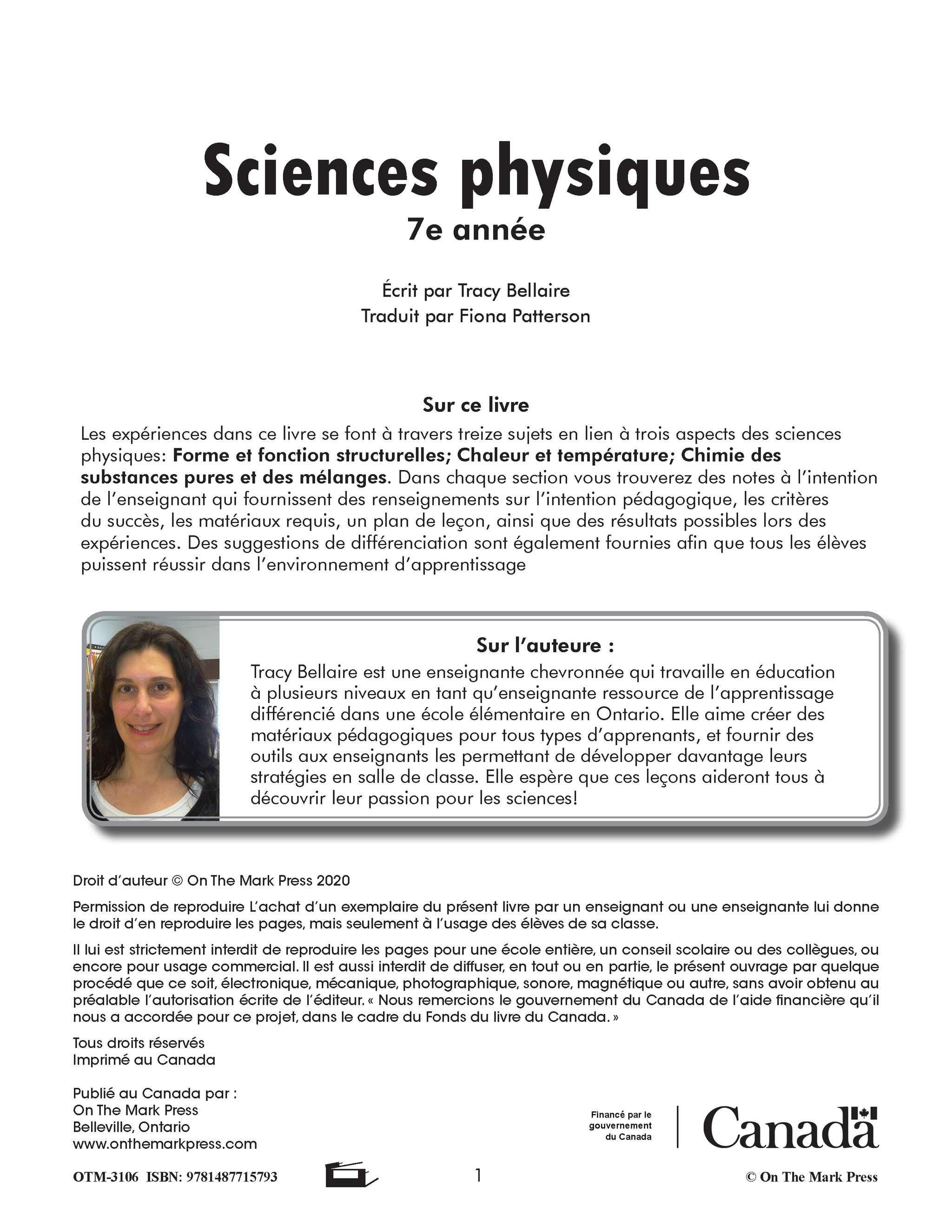 Sciences physiques 7e année