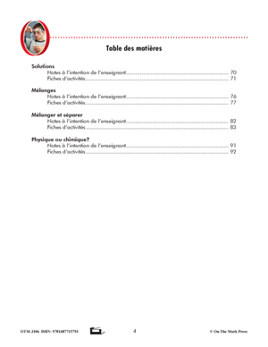 Sciences physiques 7e année