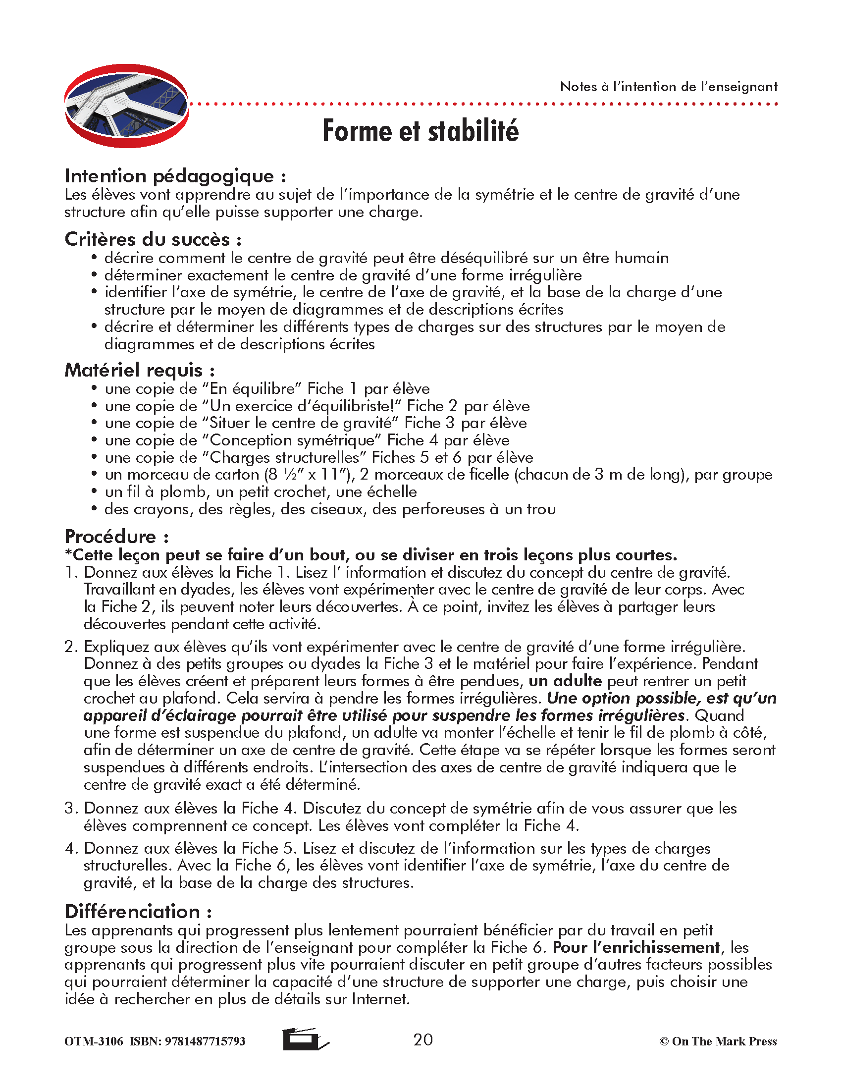 Sciences physiques 7e année