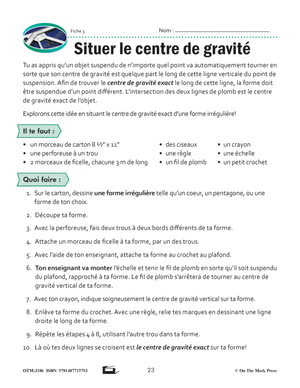 Sciences physiques 7e année