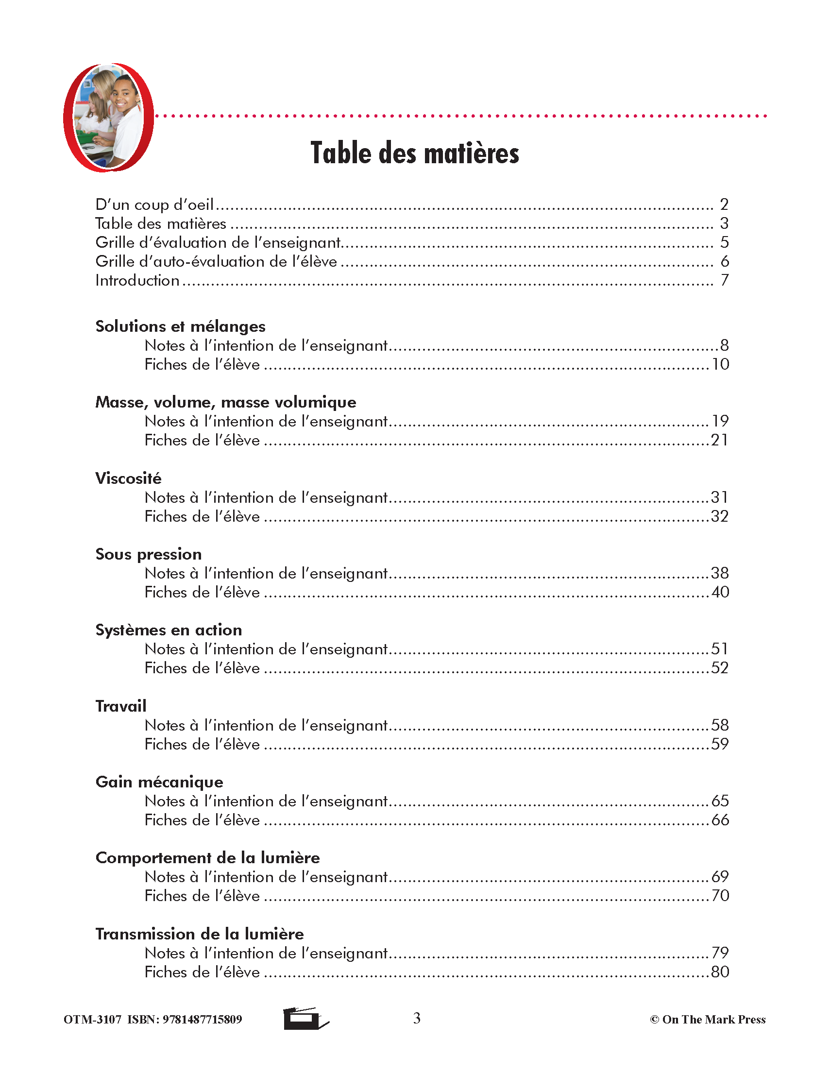 Sciences physiques 8e année