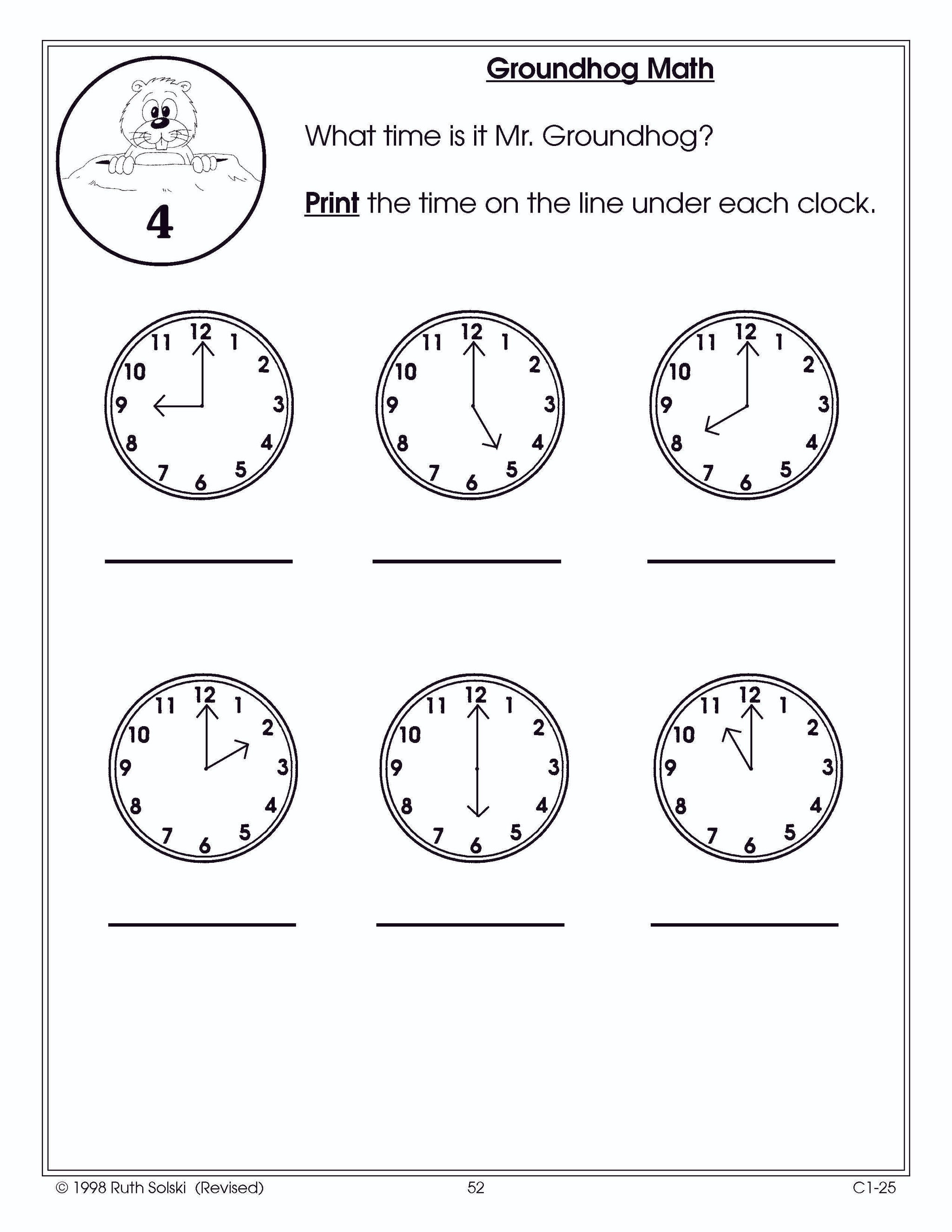 Groundhog Day Grade 1