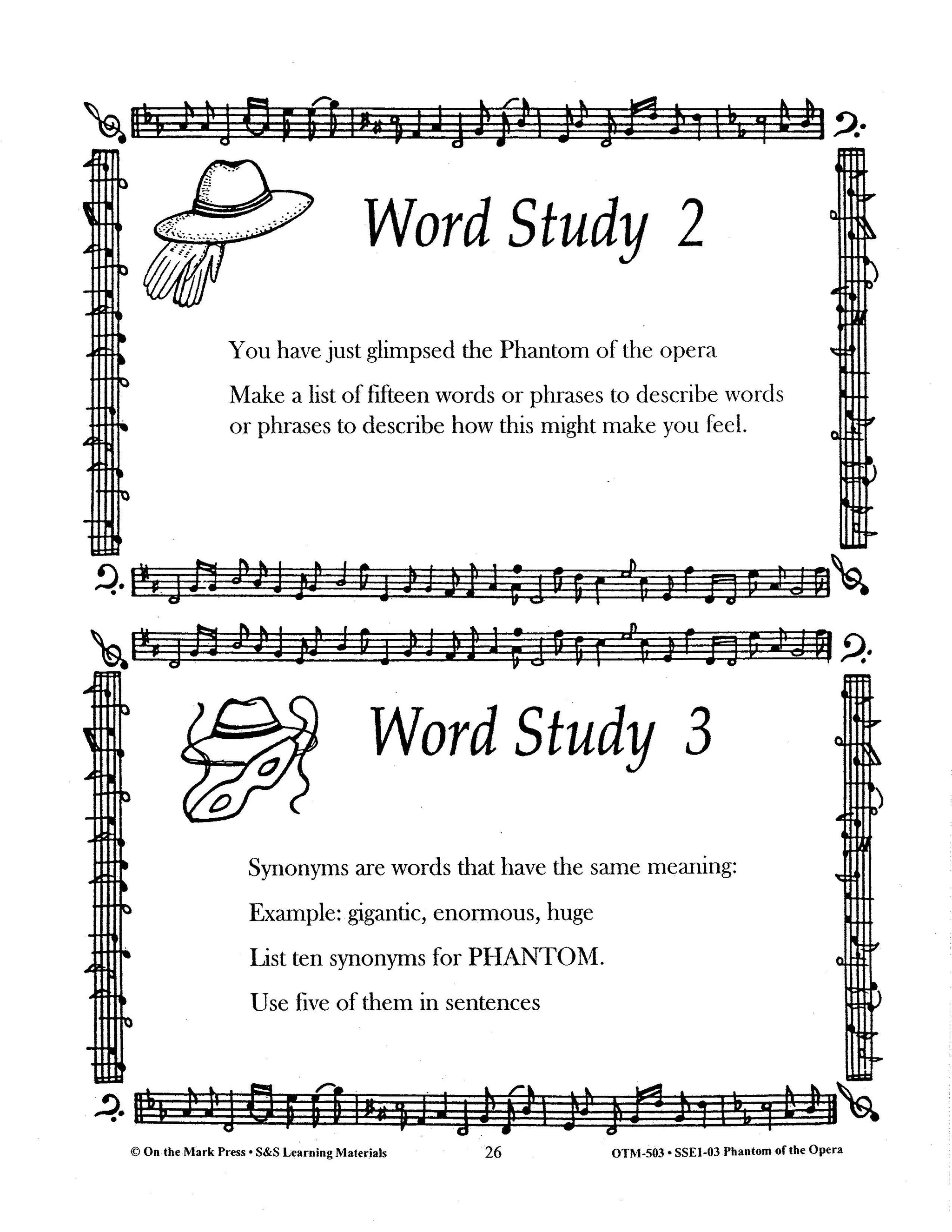 The Phantom of the Opera Musical Grades 7-9