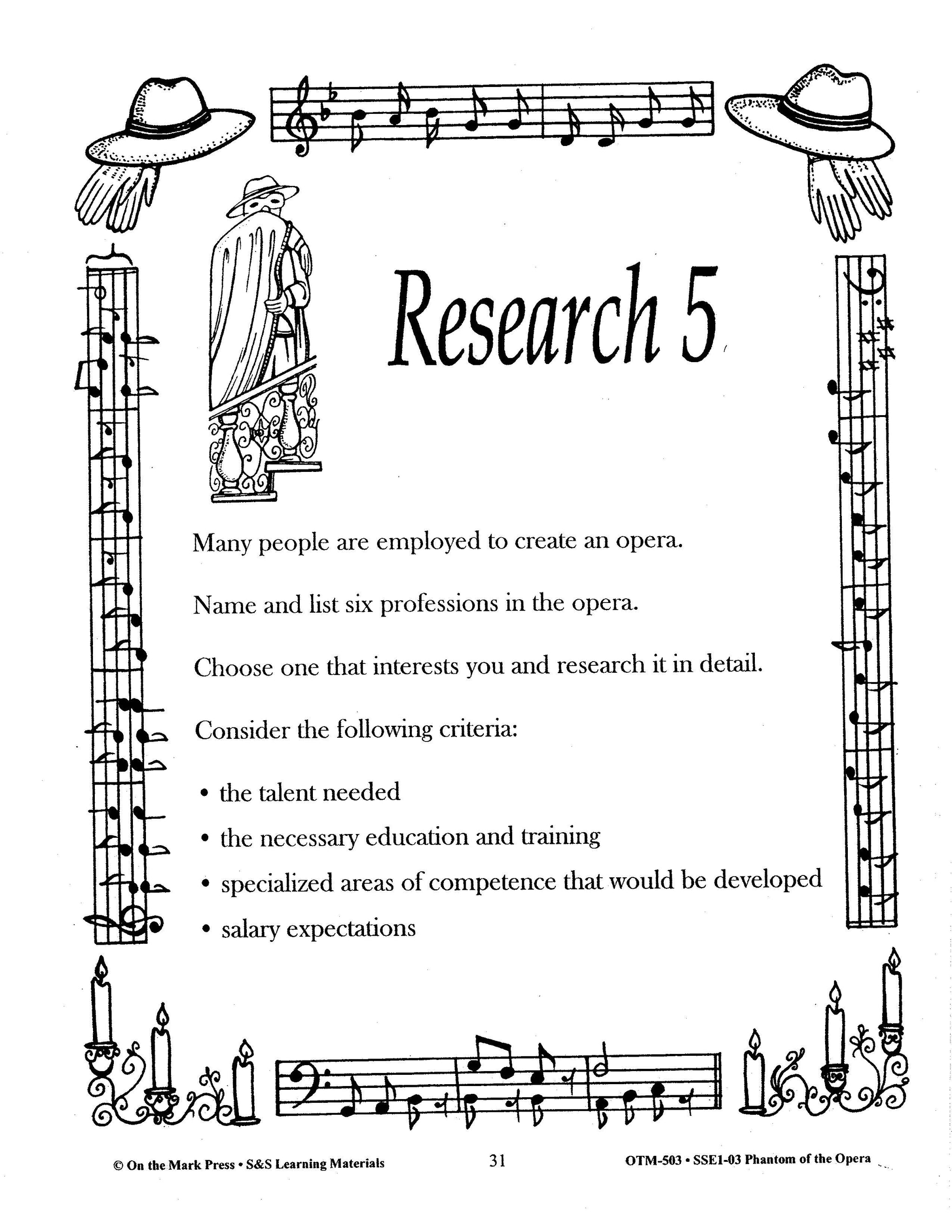 The Phantom of the Opera Musical Grades 7-9