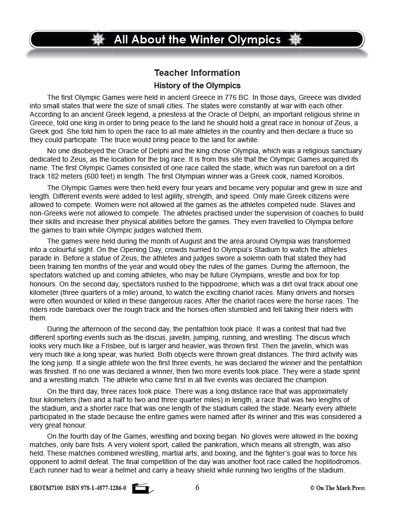 All About the 2022 Beijing Winter Olympics Grade 2-3