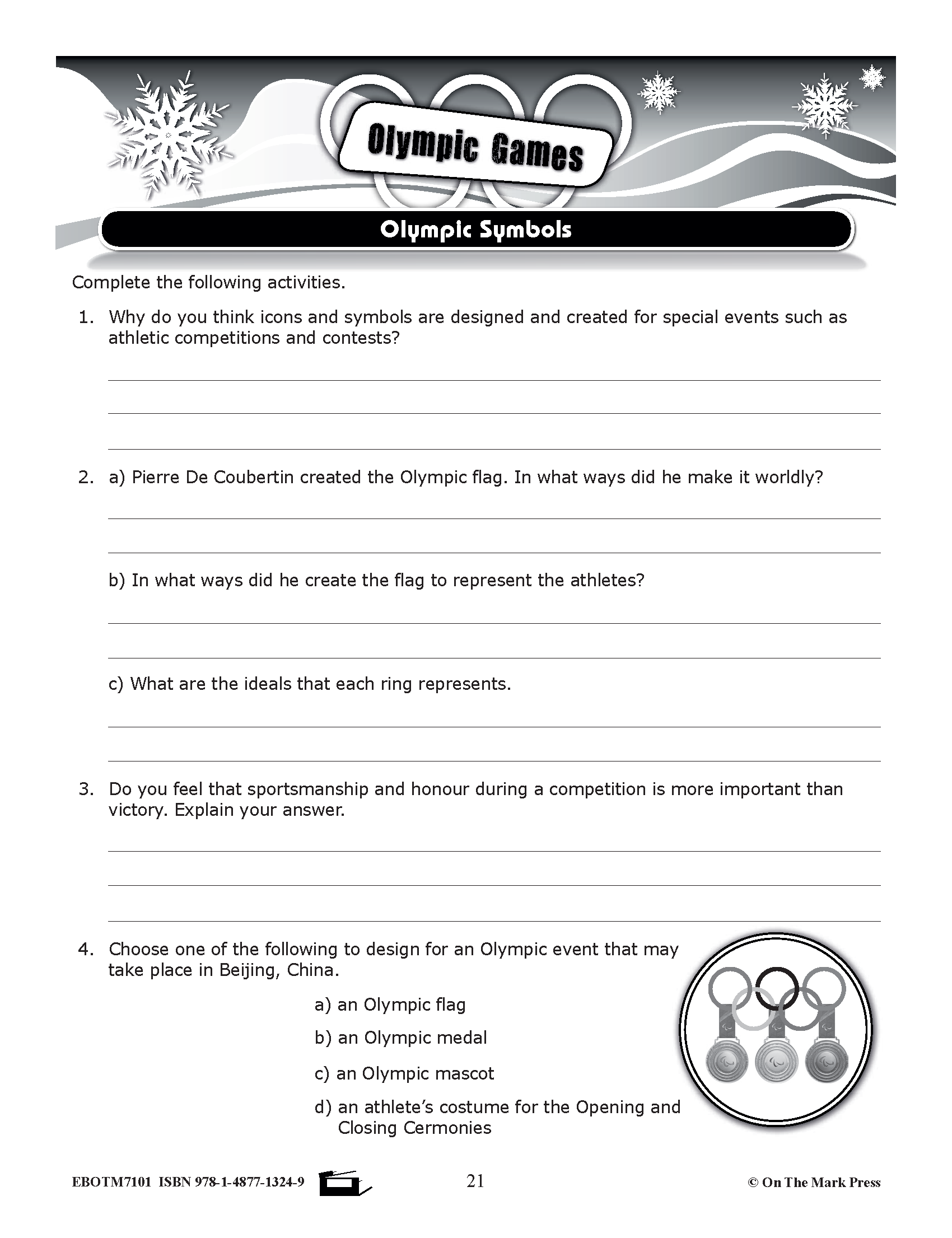 The 2022 Beijing Winter Olympics Grade 4-8